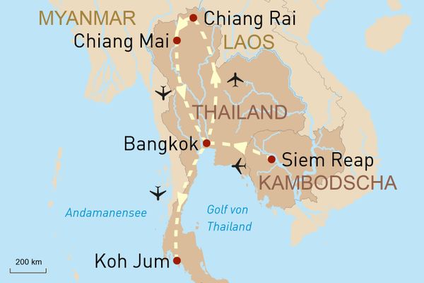 Kambodscha Thailand Reise: Eindrucksvolle Tempel & sanfte Dickhäuter