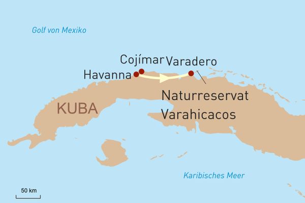 Reisekarte Kuba Stilvoll erleben Havanna Varadero