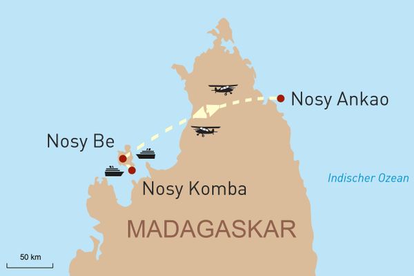 Madagaskar luxuriös - Reiseroute