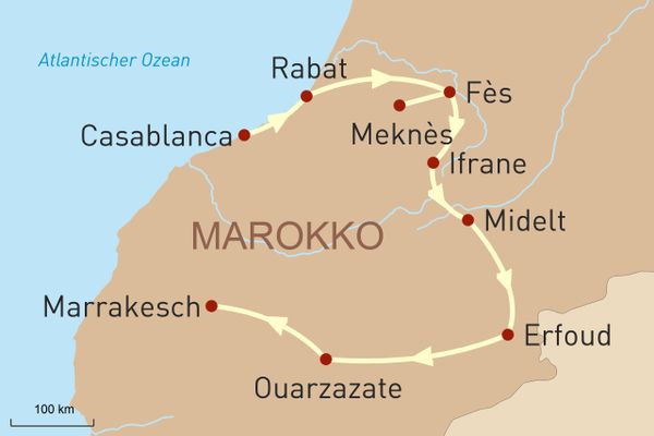 Marokko Deluxe Karte