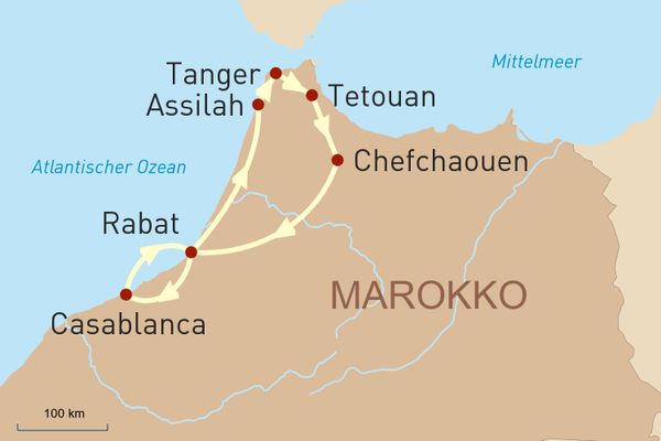 Reise in Marokkos Norden: vom Atlantik bis in die Berge