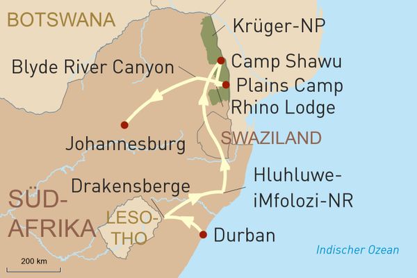 Mietwagenreise im Nordosten Südafrikas - Naturerlebnis & Tierbeobachtung