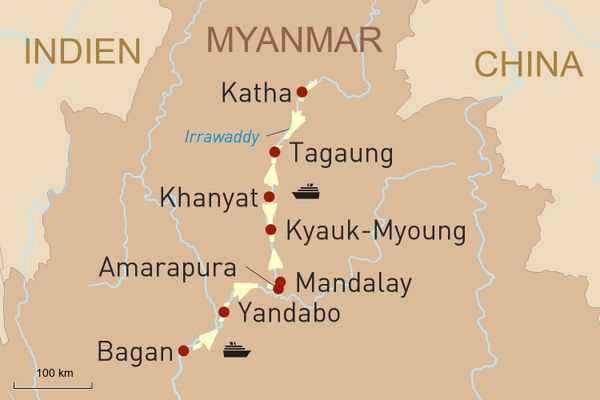 Flusskreuzfahrt in Myanmar: Mit der RV Pandaw zum Oberlauf des Irrawaddy