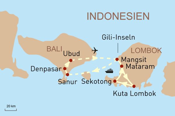 Naturschönheiten und Strände Lomboks