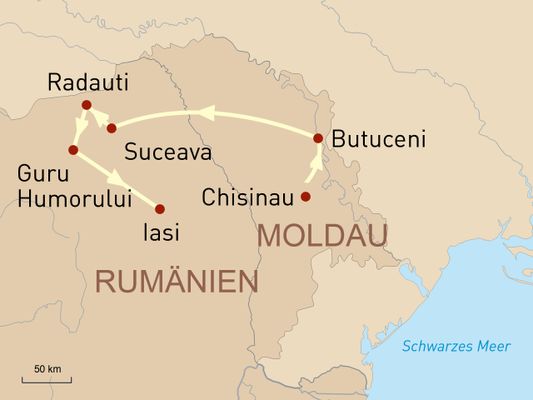 Reise zu den Schätzen von Moldau und der Bukowina