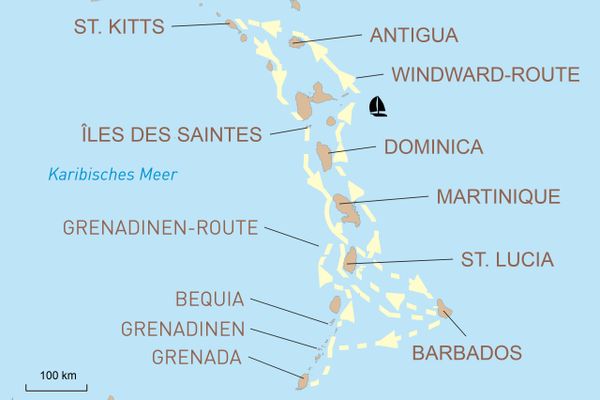Segeln in der Karibik: Windward- oder Grenadinen-Inseln