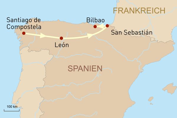 Spaniens grünen Norden exklusiv erleben - Reiseroute