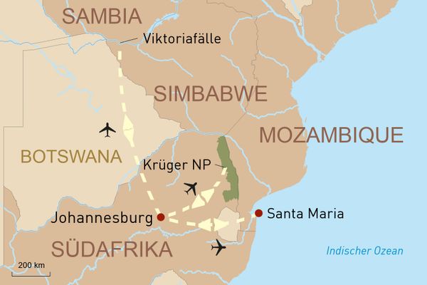 Afrika Reise: Safari, Viktoriafälle und Baden in Mozambique
