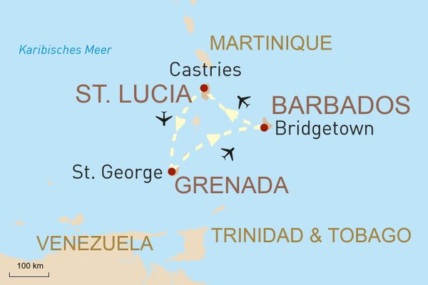 Traumhafte Karibik Reise: Barbados, St. Lucia & Grenada