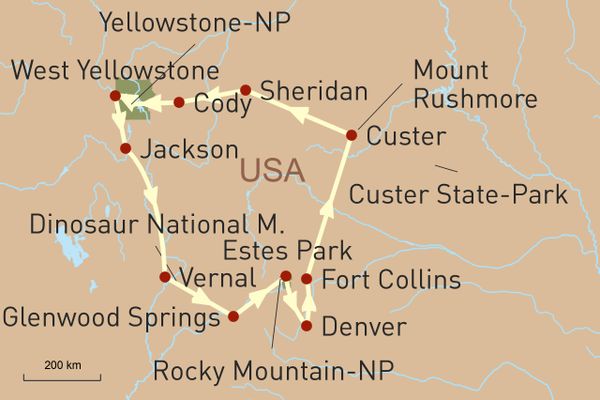 USA-Reise: Cowboys, Bisons und Yellowstone