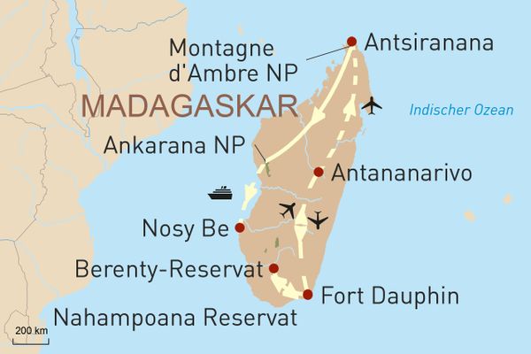 Wildes Madagaskar - Reiseroute