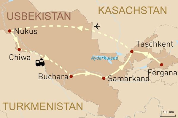 Usbekistans Wunder Karte