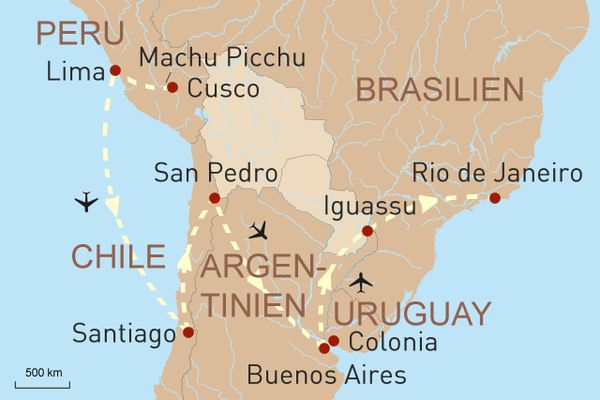 Großartiges Südamerika - Karte