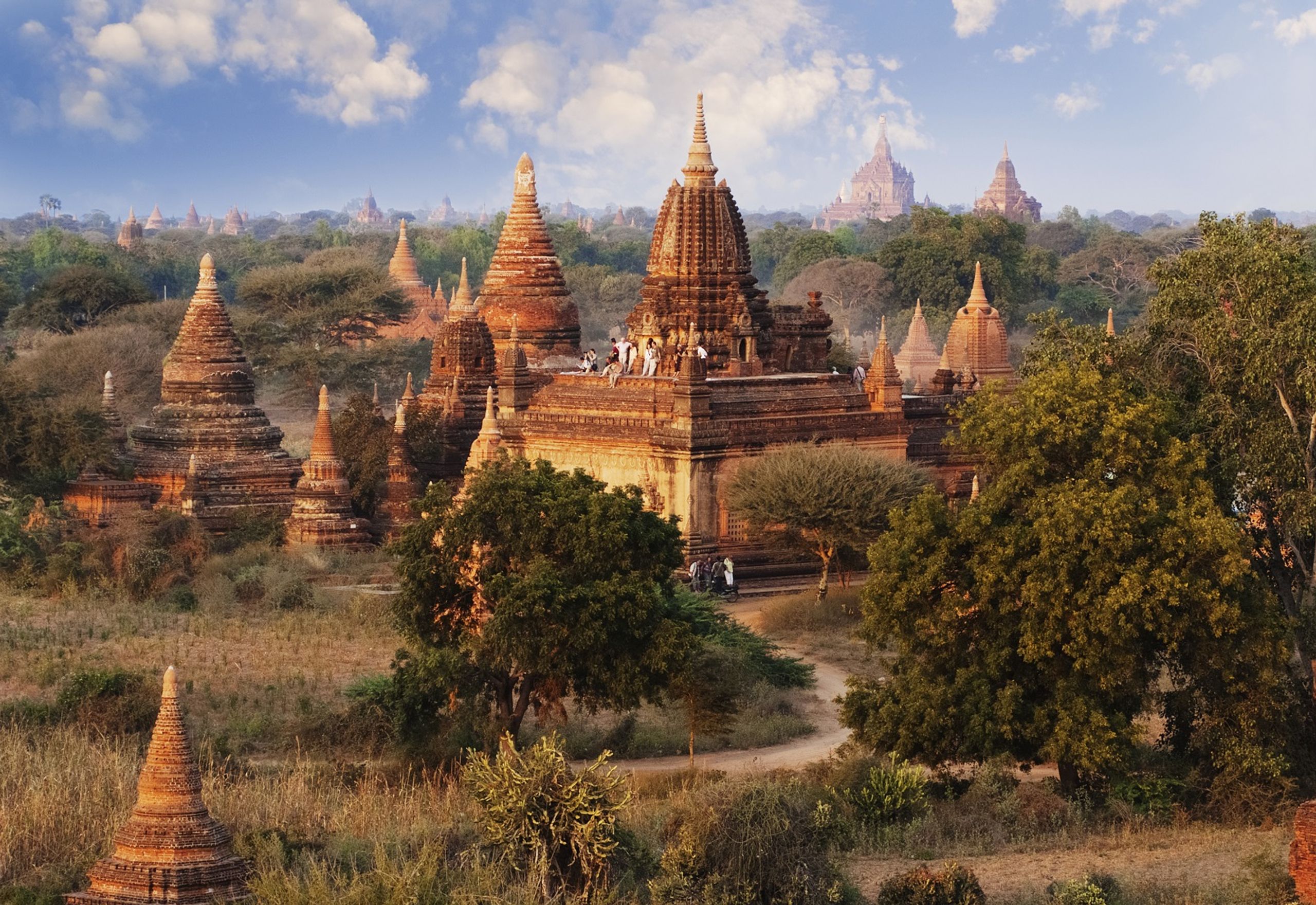 Das berühmte Tempelfeld von Bagan, Myanmar