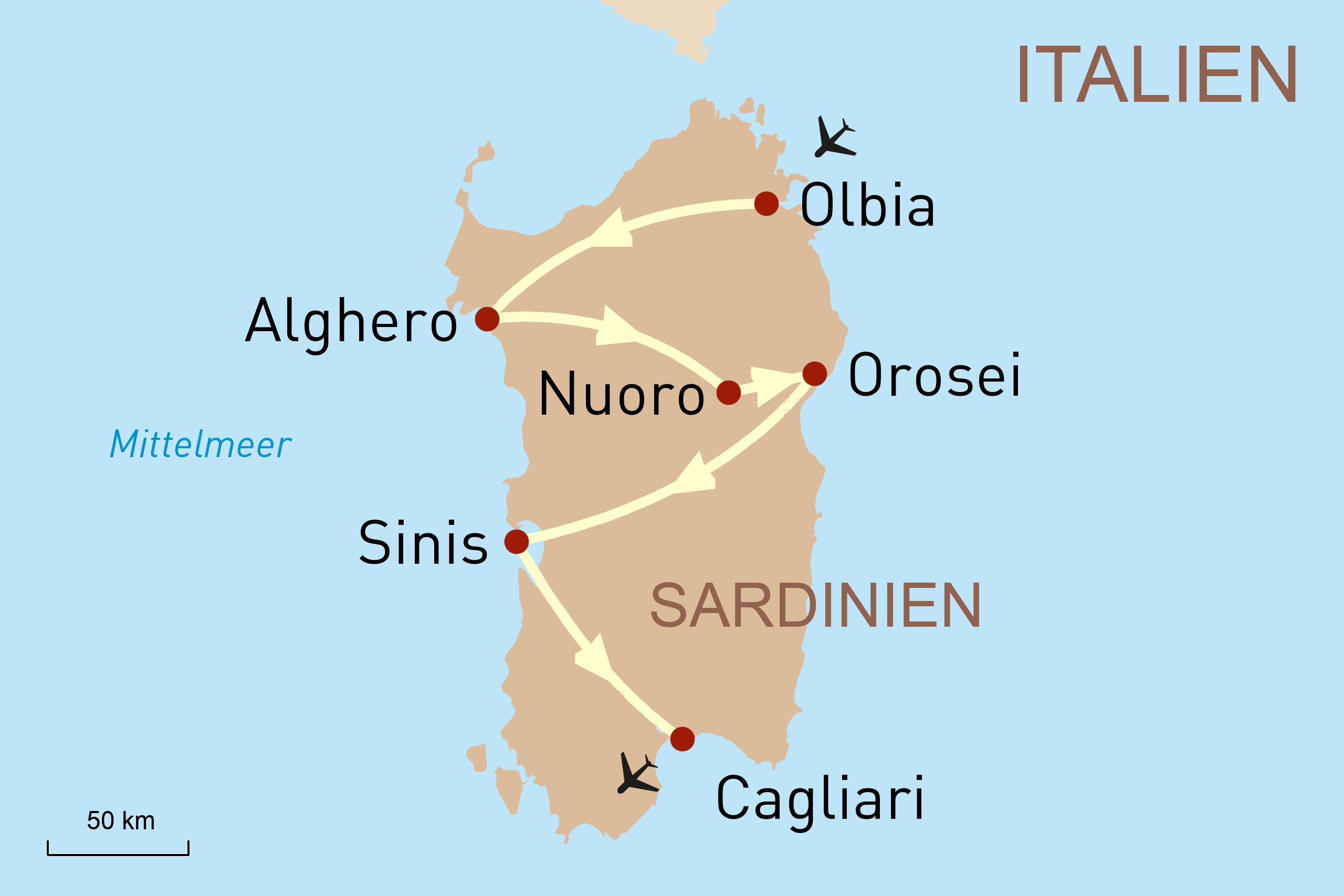 Sardinien Mietwagen Rundreise individuell GeoplanReisen.de