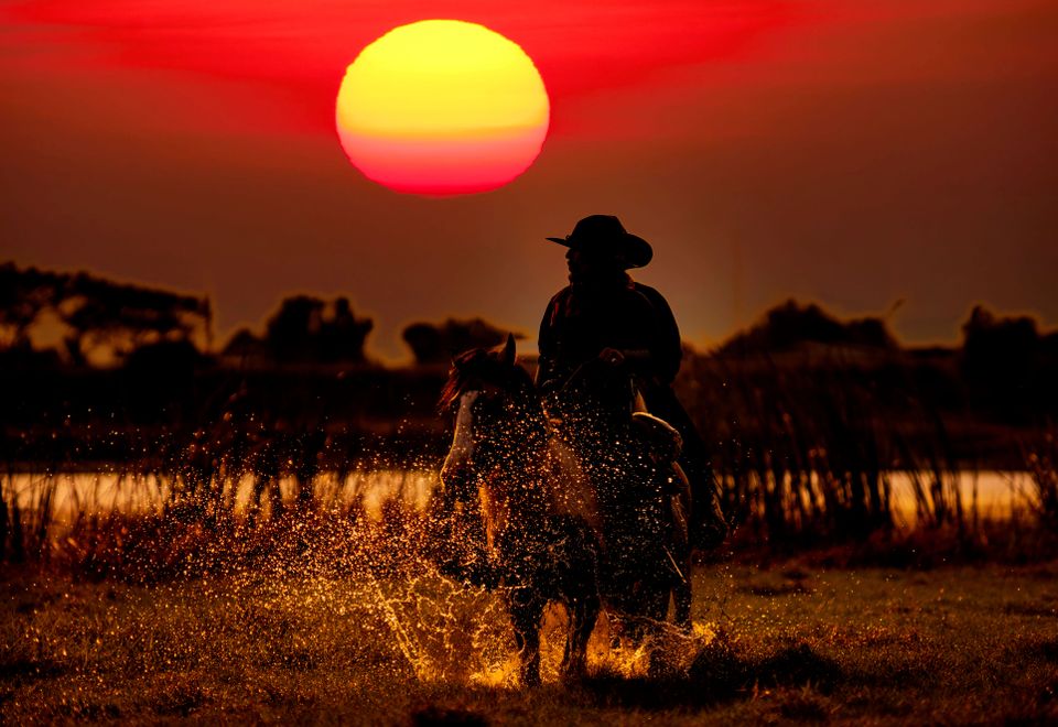 Abendstimmung auf einer Ranch in Texas