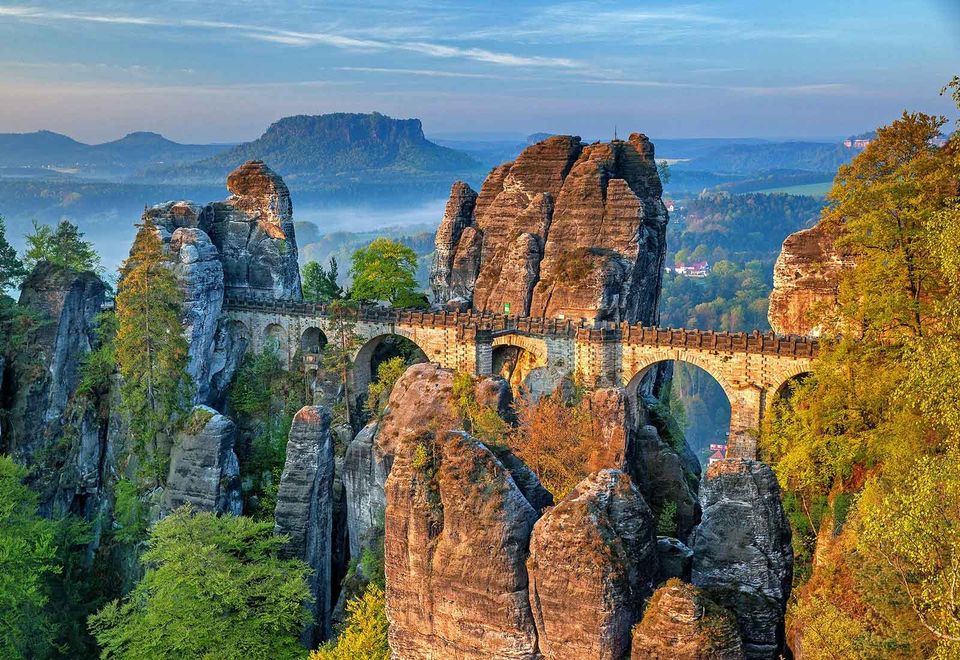 Die Basteibrücke in der Sächsischen Schweiz