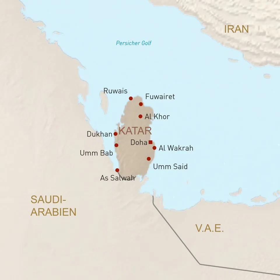 Karte: Katar