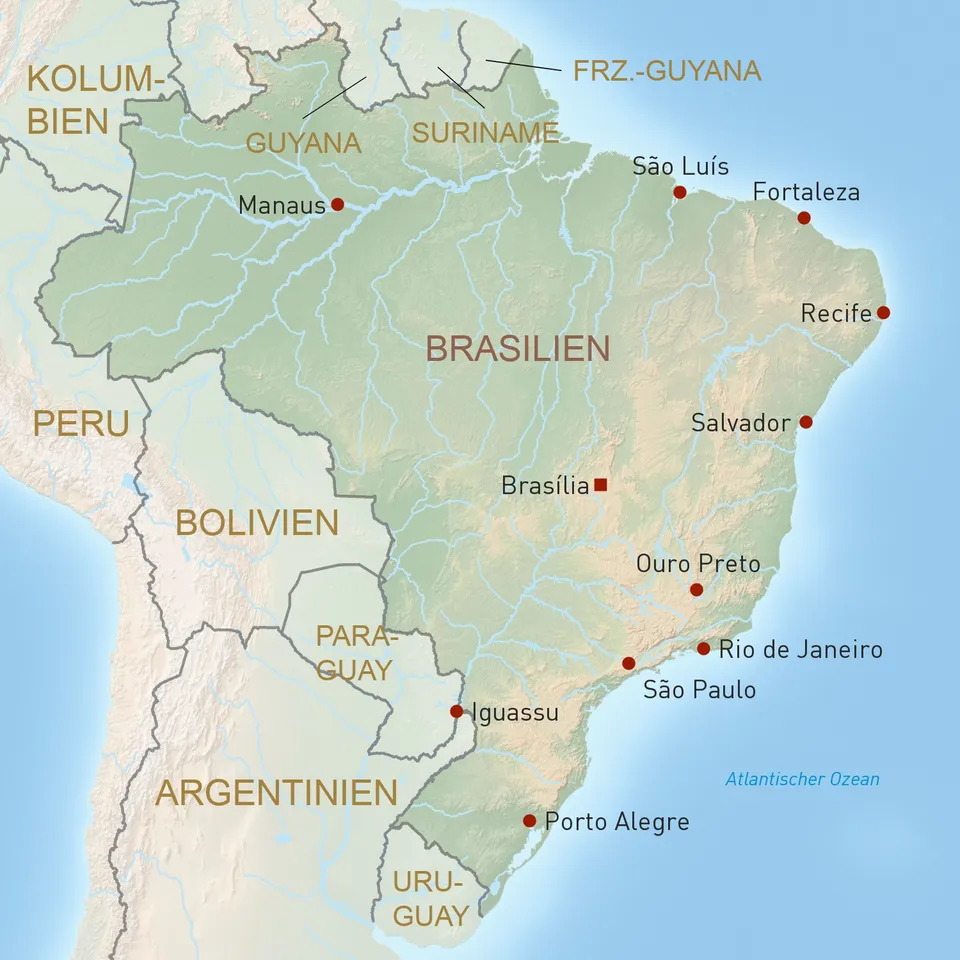 Landkarte Brasilien