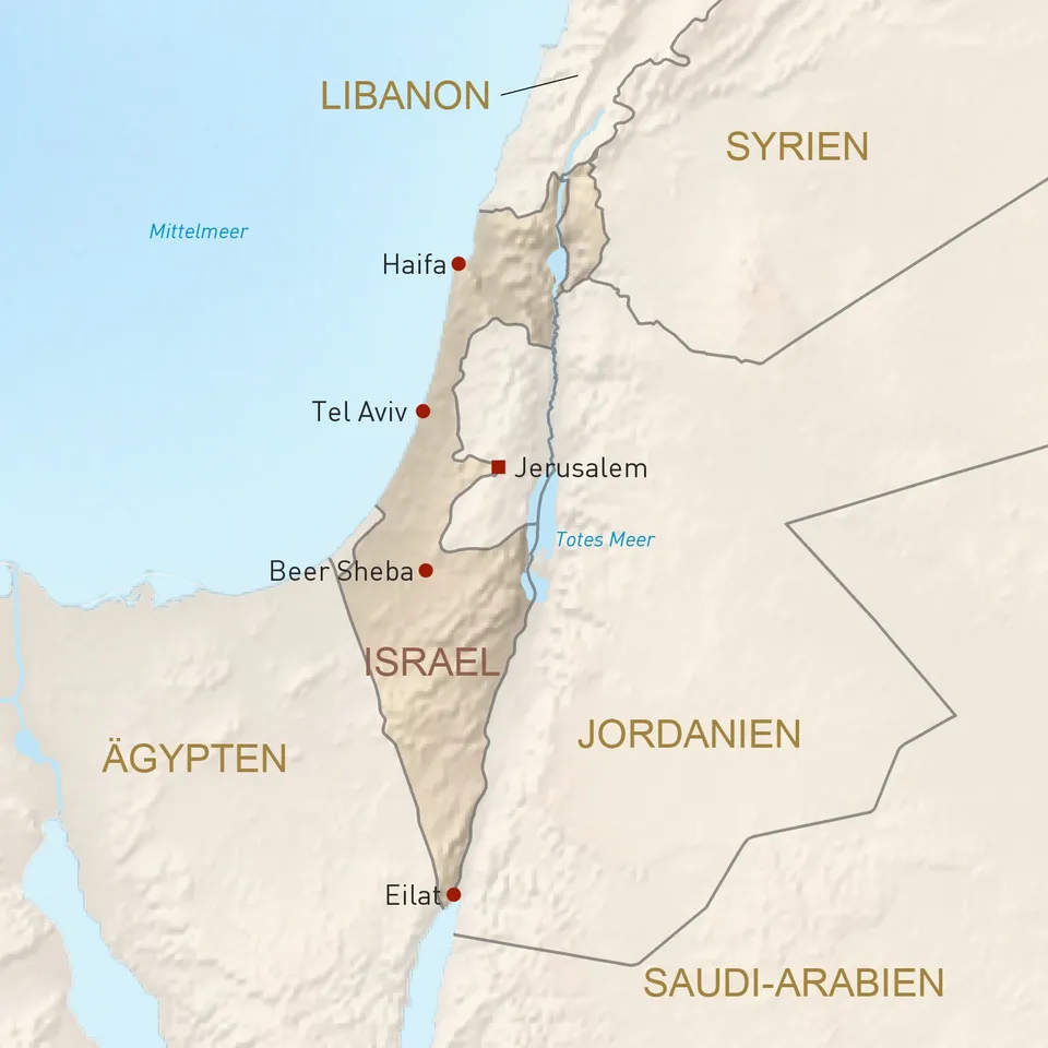Landkarte Israel