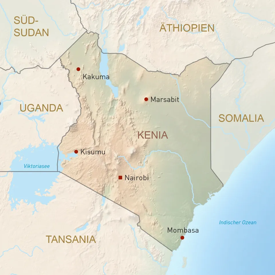 Landkarte Kenia