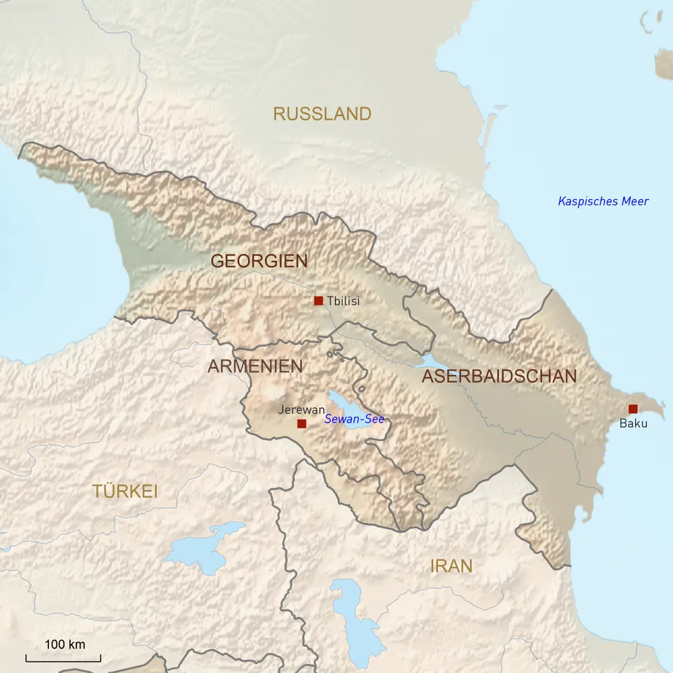 Kaukasus Übersichtskarte