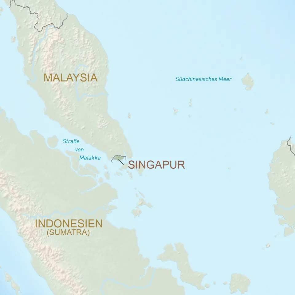 Übersichtskarte Singapur