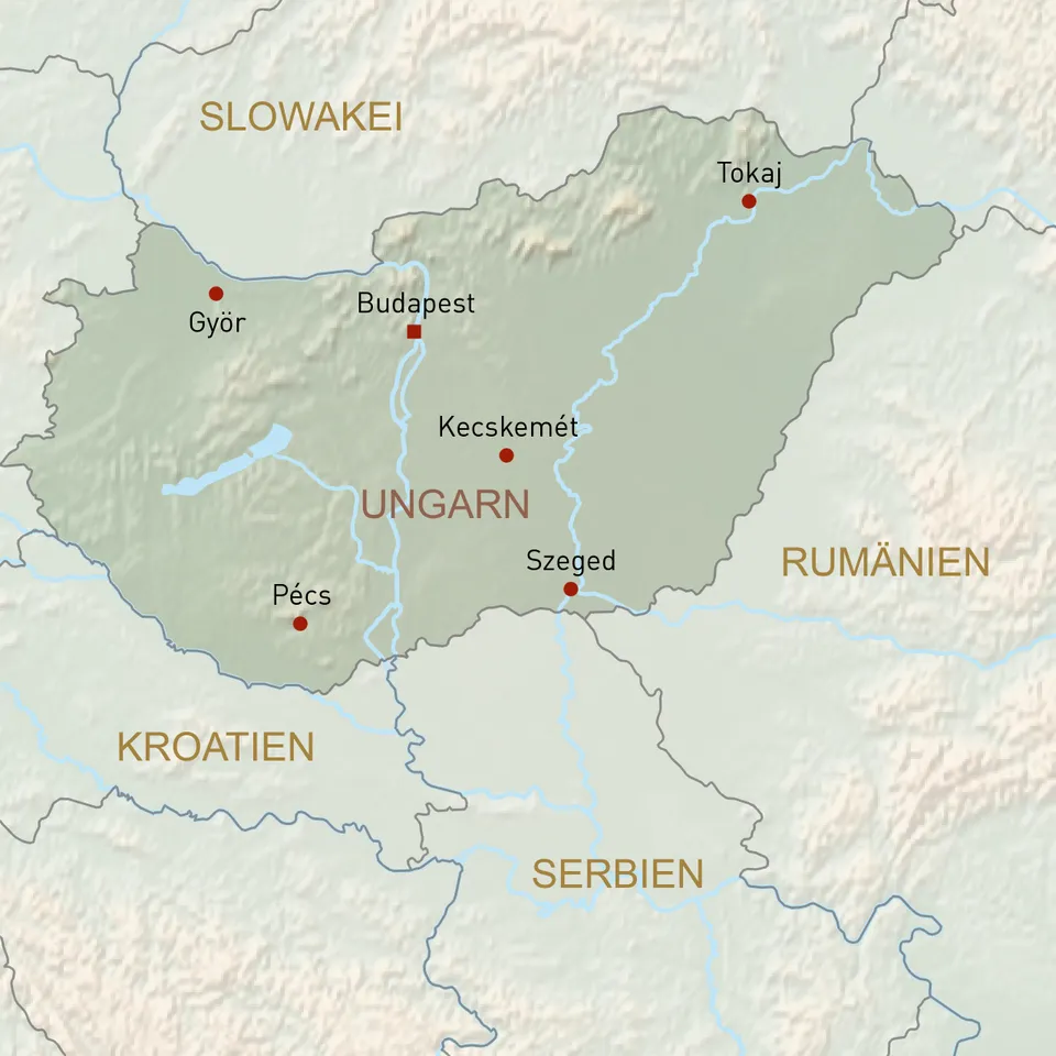 Ungarn Länderübersichtskarte