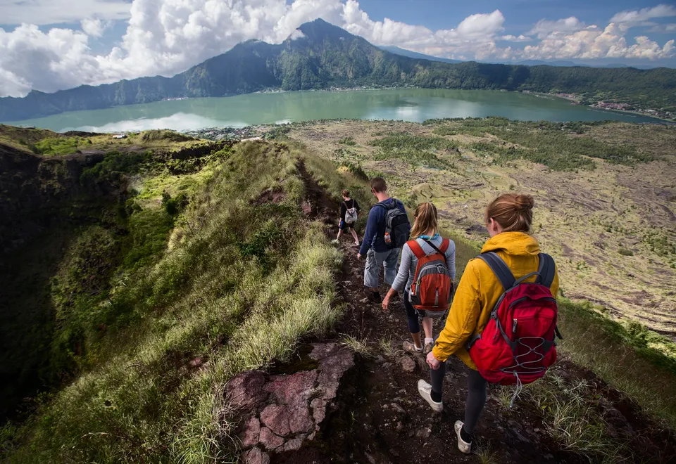 Wandern auf dem Vulkan Batur, Bali