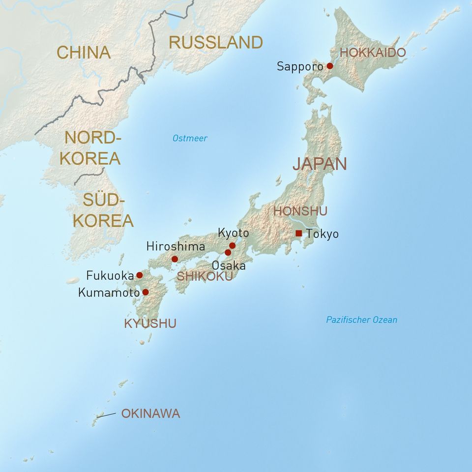 Übersichtskarte Japan