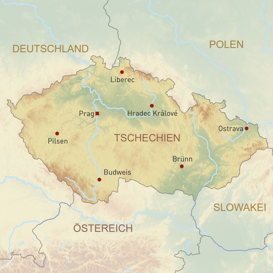 Tschechien Übersichtskarte Geoplan Privatreisen