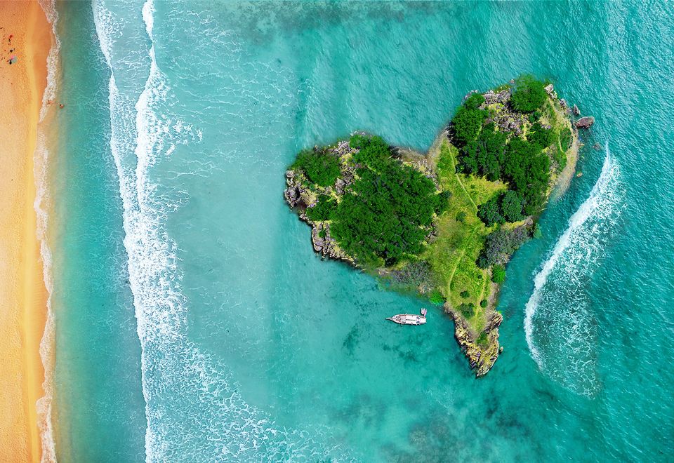 Inseln in Herzform