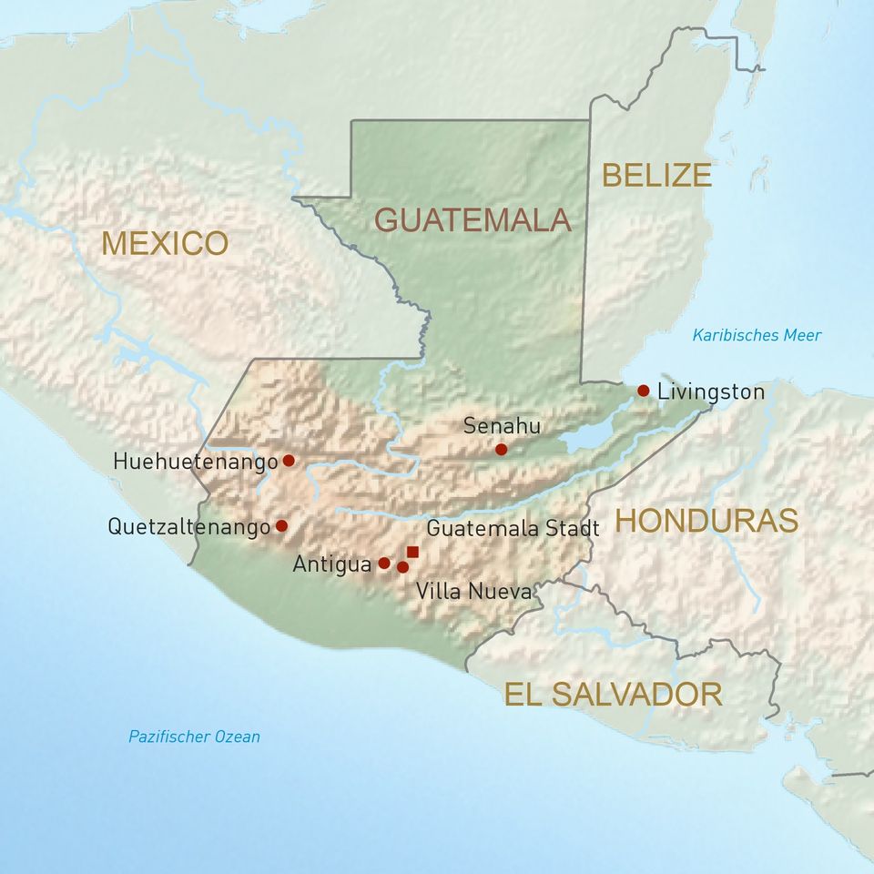 Landkarte Guatemala