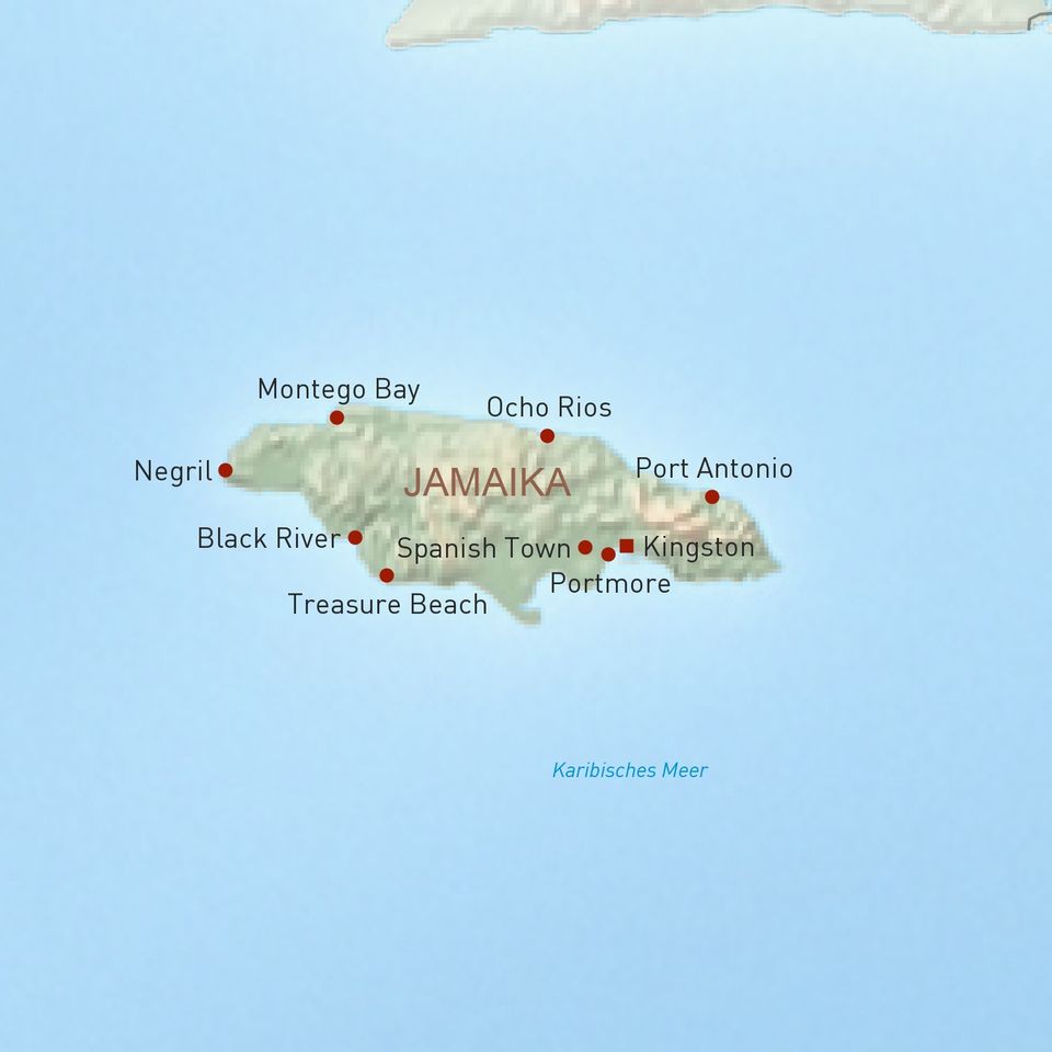 Landkarte Jamaika