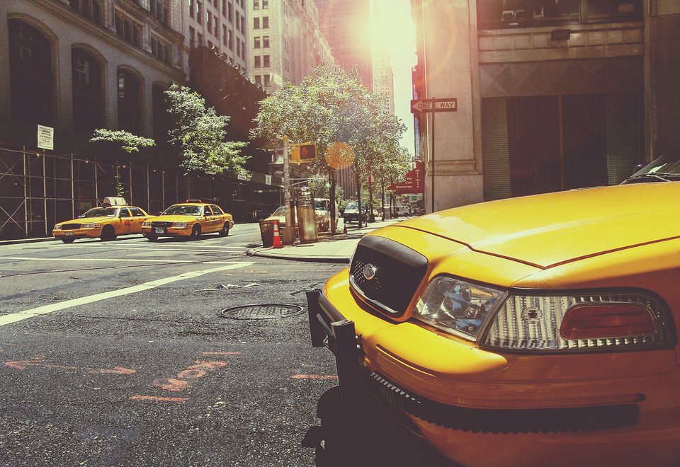 Typisches Yellow Cab, New York City