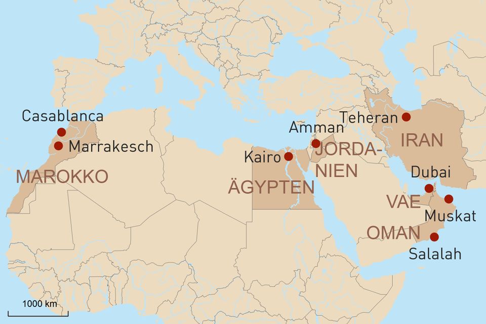 Landkarte Arabien Orient