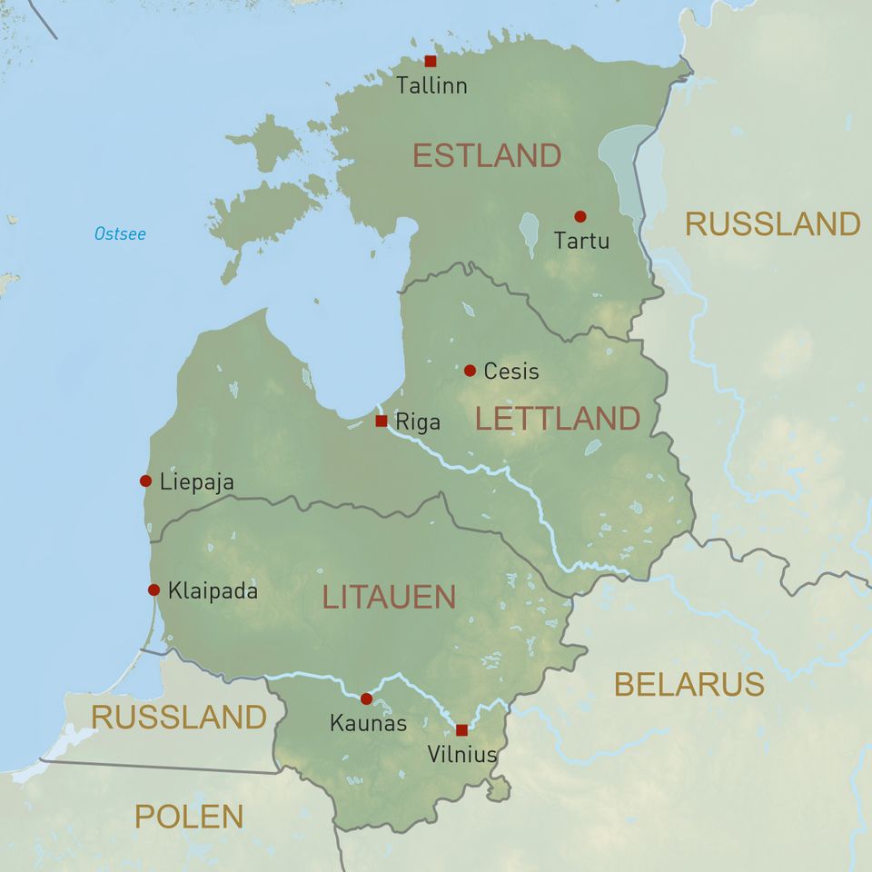Baltikum Übersichtskarte
