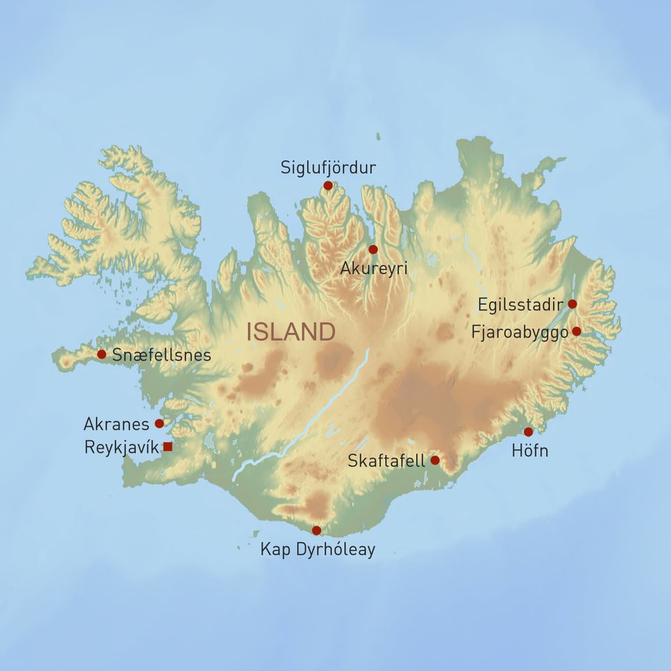 Island Übersichtskarte