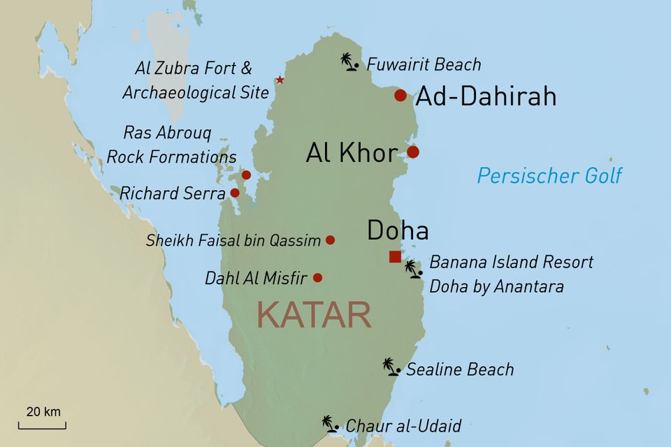 Katar Übersichtskarte