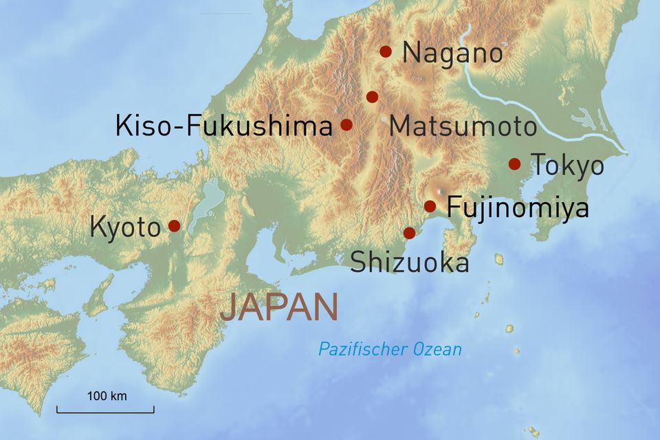 Karte Nagano