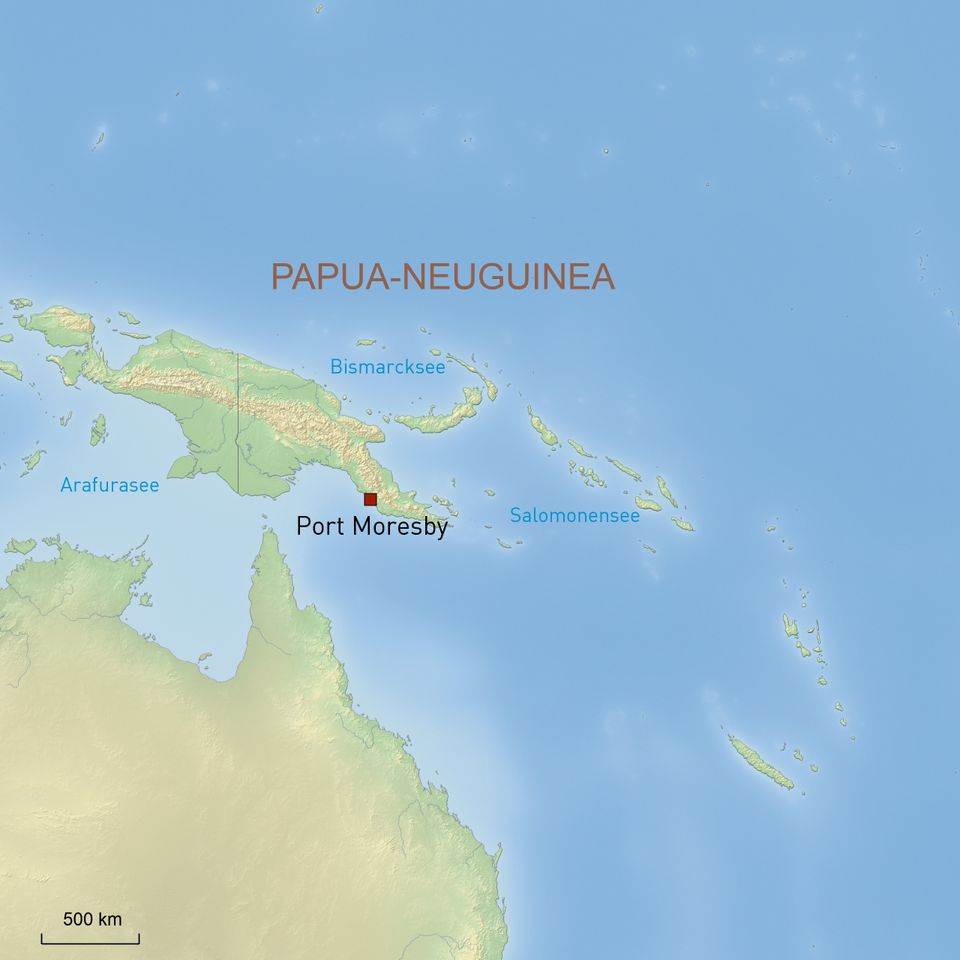 Landkarte Papua Neuguinea