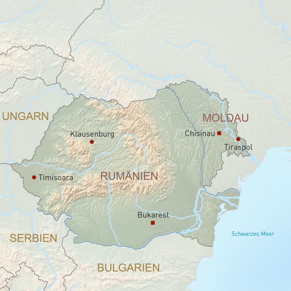 Karte Rumänien und Moldau