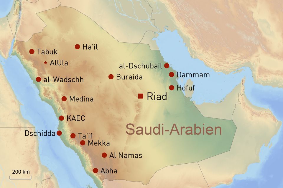 Karte Landingpage Saudi-Arabien
