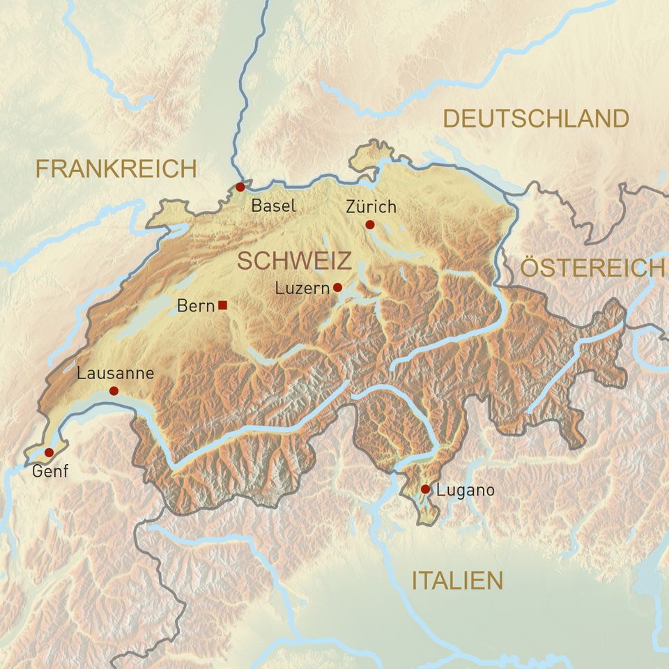 Schweiz Übersichtskarte