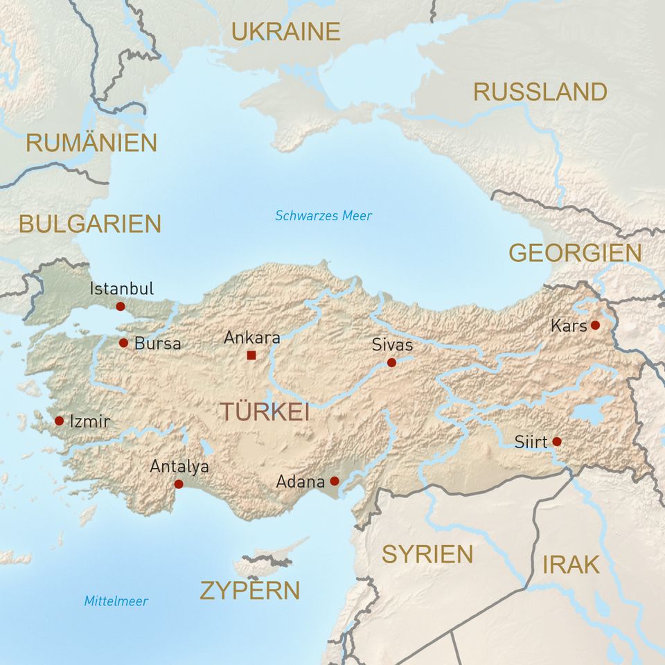 Türkei Übersichtskarte