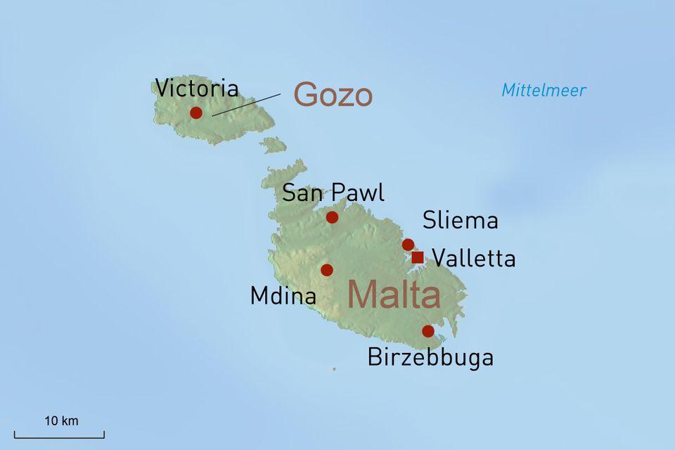 Malta Übersichtskarte