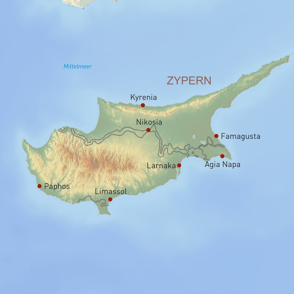 Zypern Übersichtskarte 