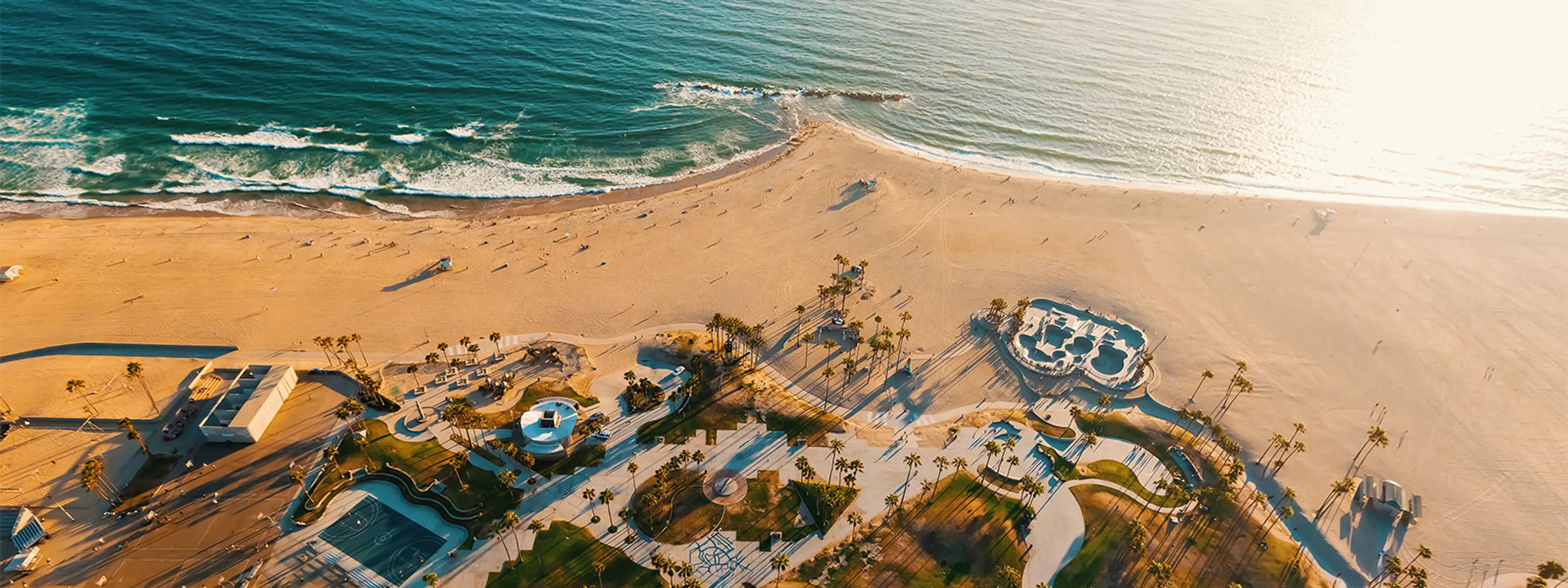 LA Venice Beach vom Helikopter