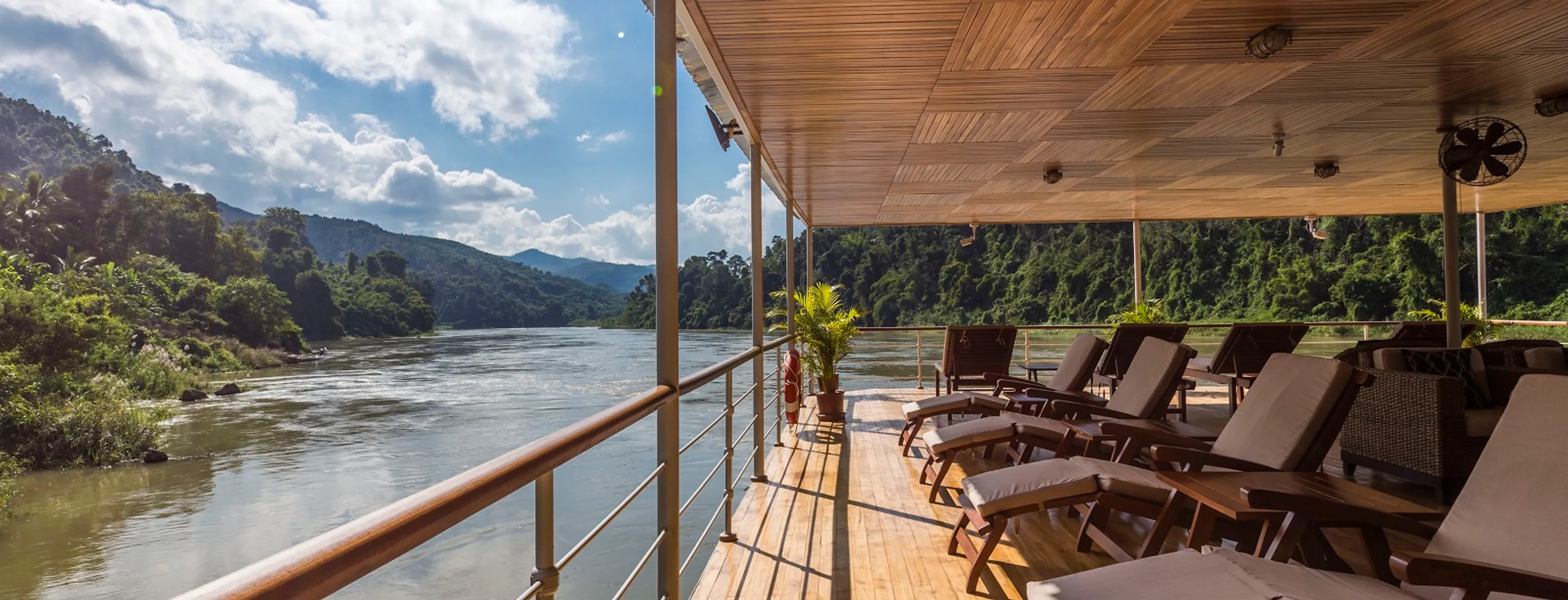 Sonnendeck der RV Kalaw Pandaw