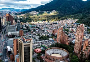 Blick auf Bogotá, die Hauptstadt Kolumbiens 